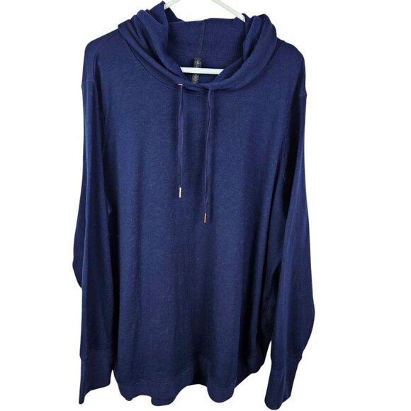 GAIAM Long Sleeve Blue Yoga Sweatshirt Pullover Hoodie Size 2XL - Picture 9 of 9
